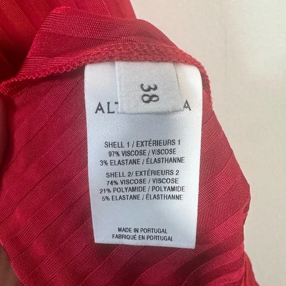 Altuzarra Masika Midi Ribbed Wrap Dress in Burnt Red Long Sleeve Size 38 (US6) - Picture 9 of 9